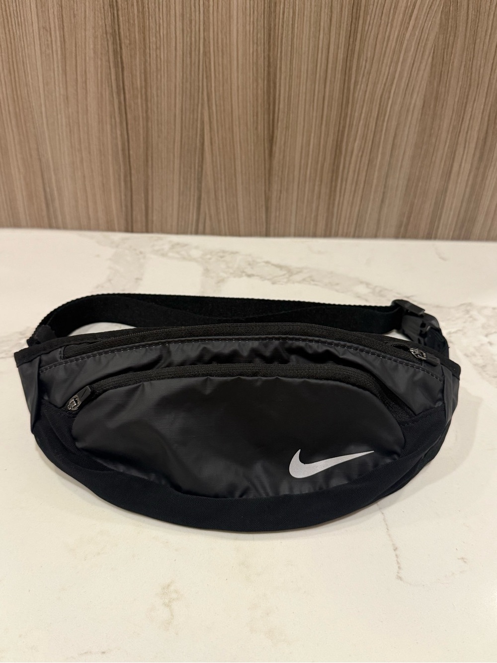 Nike Black Running Waist Pack with Reflective Swoosh - Black